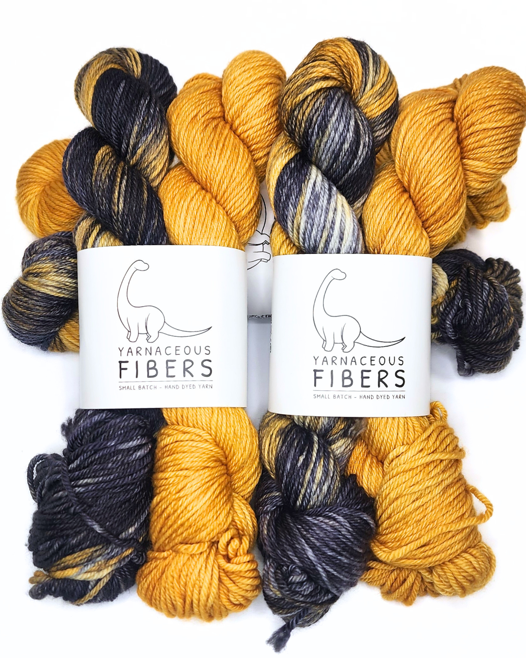 Yarnaceous Fibers Hat Set Black & Gold Fever/ Golden Tiger