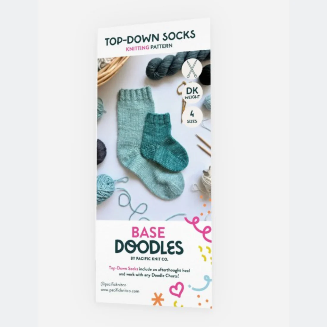 Base Doodle Toe-up Socks
